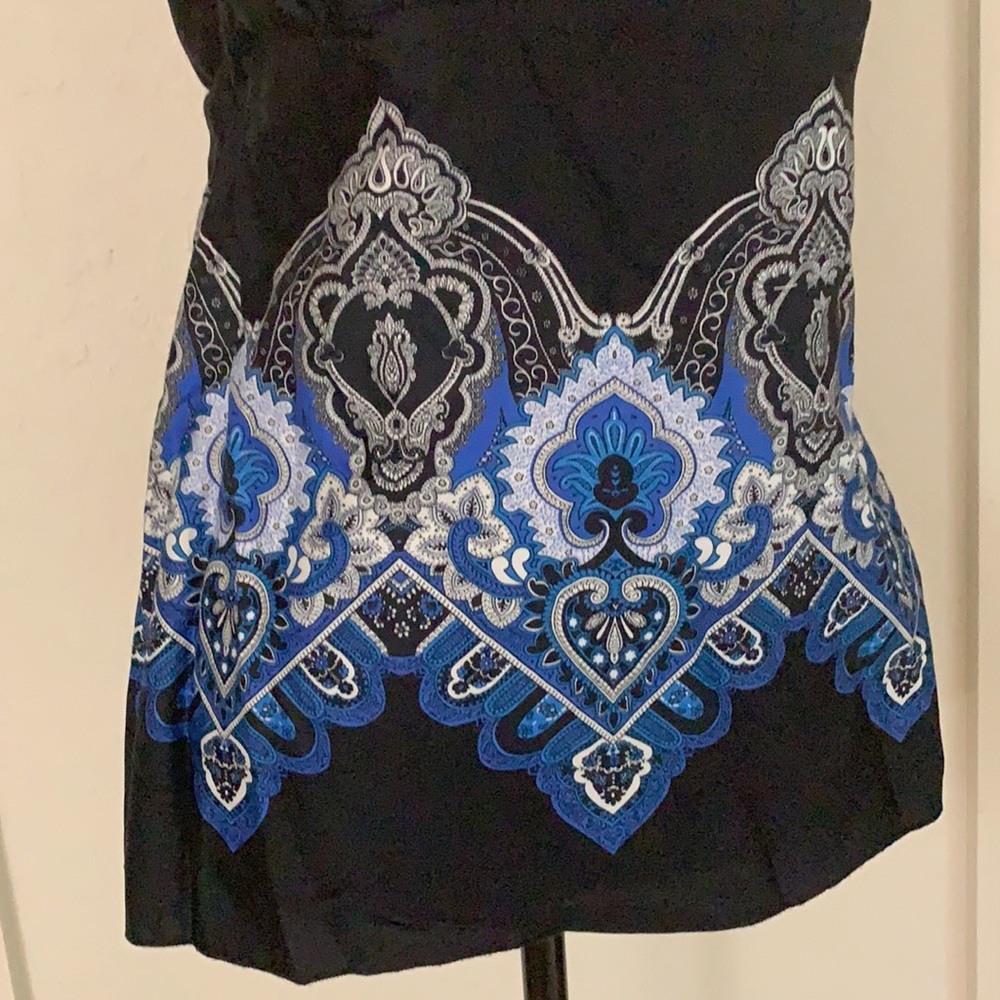 Caché Strapless Gorgeous Navy Top Medium - Picture 5 of 16